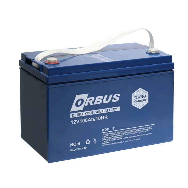 Orbus / 12V 100ah - Derin Deşarjlı Jel Akü