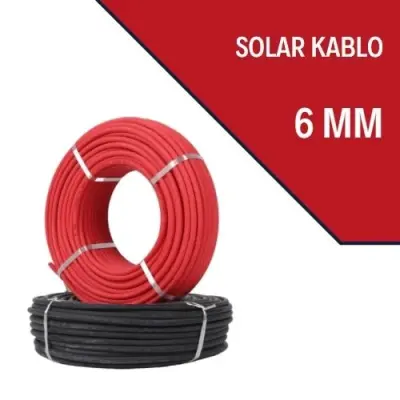 6mm2 Solar Kablo Siyah