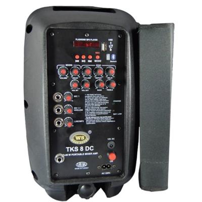 West Sound TKS 8 DC 8 inch 2x40W Portatif Şarjlı Taşınabilir Hoparlör